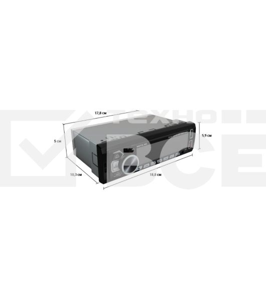 Автомагнитола Navitel RD5, 1 DIN, Bluetooth, USB Type-A, AUX, пульт ДУ