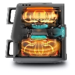 Аэрогриль Centek CT-3107 серый, 2800 Вт, 10 л, сенсор, 10 программ, фото3