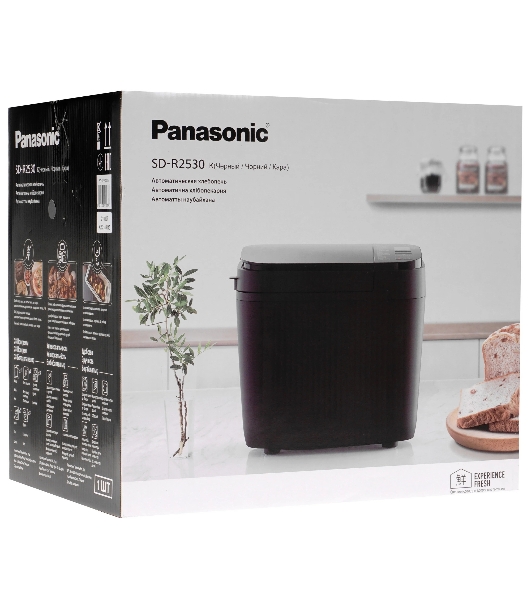Хлебопечка Panasonic SD-R2530KTS черный, 550 Вт, 1.1 кг, 28 программ