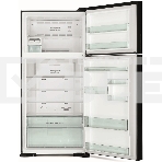 Холодильник Hitachi R-VG660PUC7-1 GGR серый стекло двухкамерный 405/145л морозилка сверху No Frost, фото4