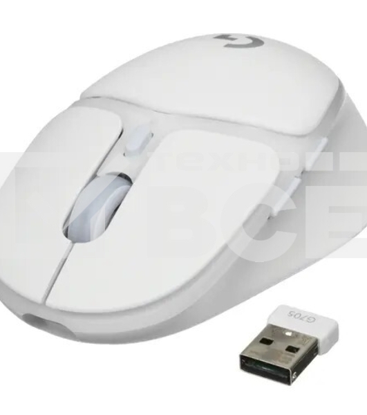 Мышь беспроводная Logitech G705 белый, 8200 dpi, радиоканал, Bluetooth, USB, кнопки - 6