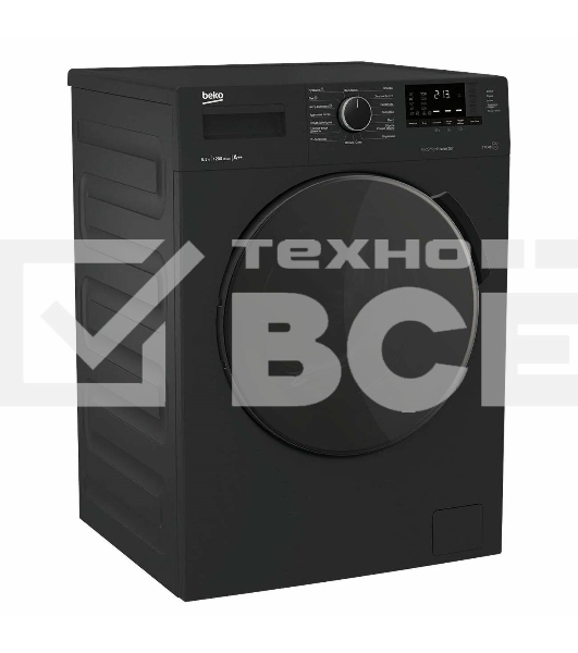 Стиральная машина Beko WSPE6H616A черный, загрузка фронтальная 6,5 кг, 1200 об/мин., класс: А++
