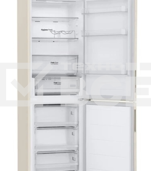 Холодильник LG GC-B459AEMW бежевый двухкамерный 234/110л морозилка снизу