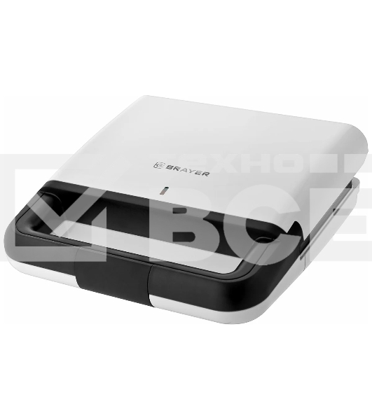 Сэндвичница BRAYER BR2201 750 Вт, пластины с антипр. покрыт 22,4*12,2 см, белый/черный