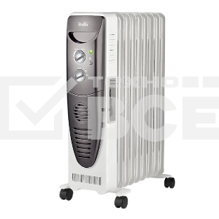 Масляный обогреватель Ballu Turbo BOH/TB- 09FH 2000 (9 секций) белый, 2000 Вт, 28 м2, термостат