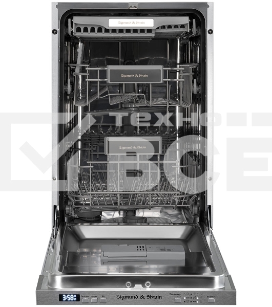 Встраиваемая посудомоечная машина Zigmund & Shtain DW 301.4, серый, 44.8 см, 11 компл., 49 дБ, класс A++