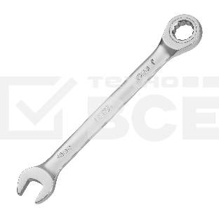 Ключ комбинированный трещоточный Denzel 14708 14 мм, CrV, матовый хром 14708