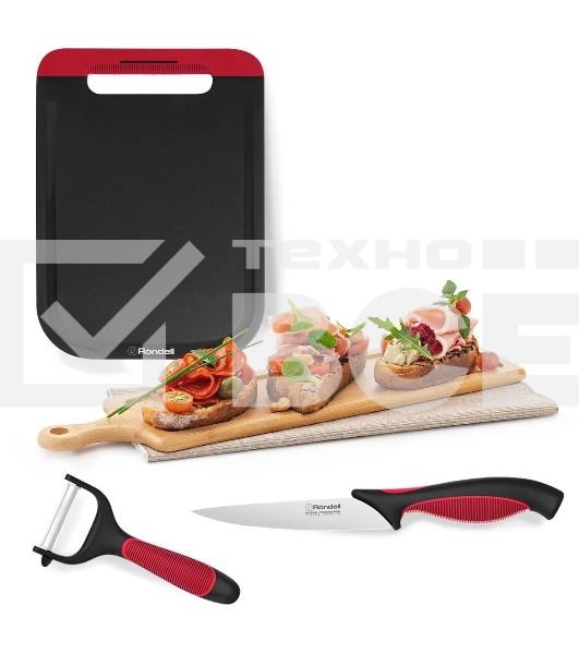 Набор ножей кухонных Rondell RD-1892 компл.:3 предм. разд. дос. черный/бордовый блистер