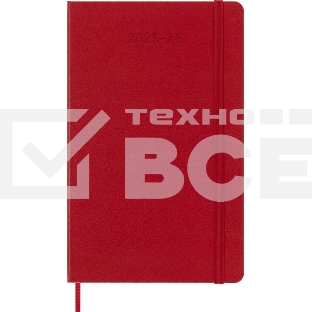 Еженедельник Moleskine ACADEMIC WKNT Large 130х210мм датир.18мес 208стр. красный
