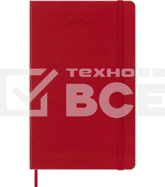 Еженедельник Moleskine ACADEMIC WKNT Large 130х210мм датир.18мес 208стр. красный