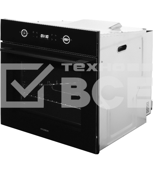 Духовой шкаф Электрический Hyundai HEO 6752 BG черное стекло