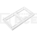 Рамка Эпика 2-местная, белая, пластик, фото3