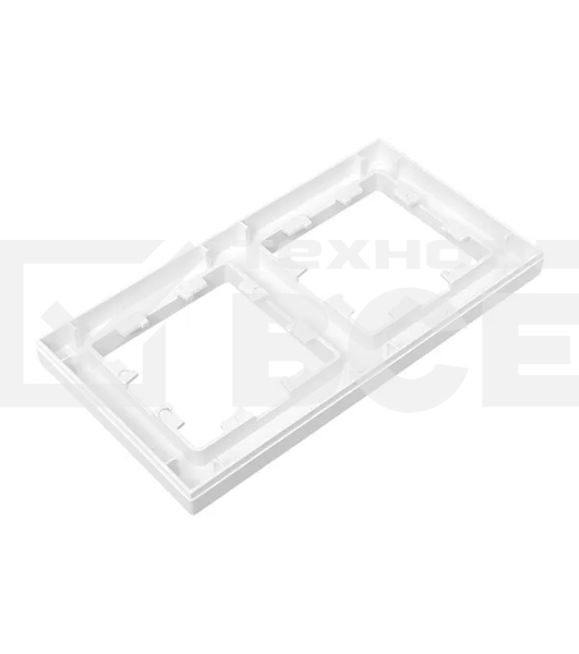 Рамка Эпика 2-местная, белая, пластик