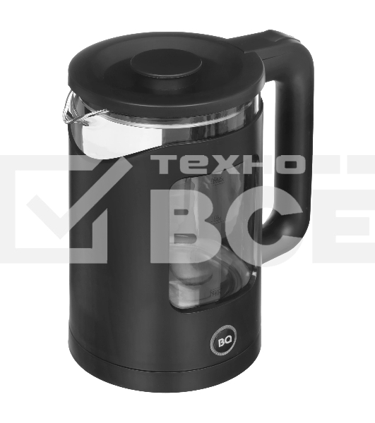 Чайник электрический BQ KT2000G черный. Мощность: 1500 Вт, Максимальный объем: 1.5 л