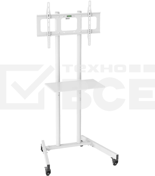 Стойка для телевизора Cactus CS-ST04 белый, 37'-70' макс. 68 кг, напольный, мобильный