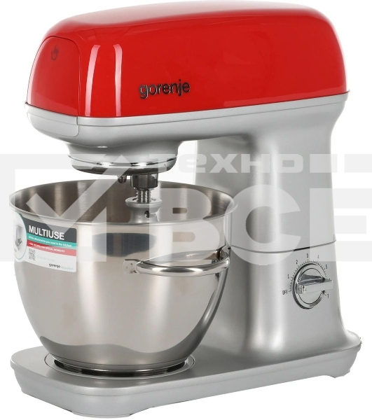 Кухонная машина Gorenje MMC1000RLR планетар.вращ. 1000Вт красный