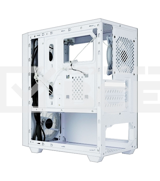 Корпус Ginzzu CL640 mATX FAN 4*12FRGb передняя панель Сетка Белый