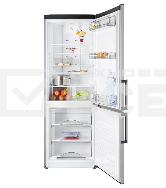 Холодильник Atlant ХМ-4524-040-ND нержавеющая сталь двухкамерный 271/100л морозилка снизу, No Frost