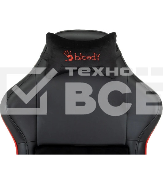 Кресло игровое A4Tech Bloody GC-780 черный, сиденье черный кожзам с подголов. крестов. металл черный, пластик черный