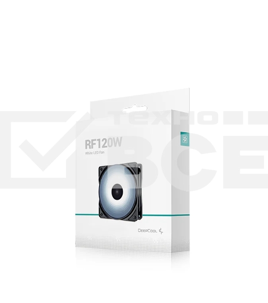 Вентилятор DEEPCOOL RF120W DP-FLED-RF120-WH черный 120мм 1300rpm 22db 4-pin