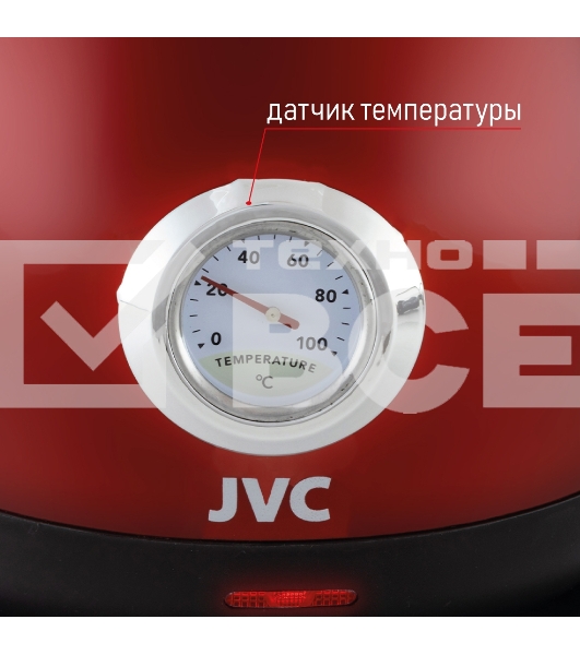 Чайник электрический JVC JK-KE1717 red, объем 1,7л, максимальная мощность 2200 Вт