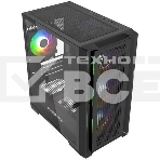 Компьютерный корпус Powercase ByteFlow Micro Black, Tempered Glass, 4х 120mm ARGB fans, ARGB HUB, чёрный, mATX  (CAMBFB-A4), фото5