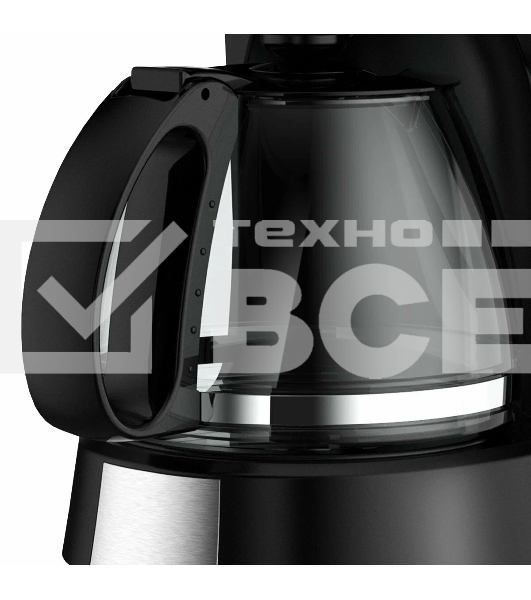 Кофеварка капельная Centek CT-1149 черный/сталь, исп. кофе - молотый, 1.2 л, 980 Вт.