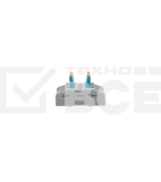 Клемма Rexant СМК 222-424 проходная 4 полюса (0,08-4мм²), серая (25 шт/уп)