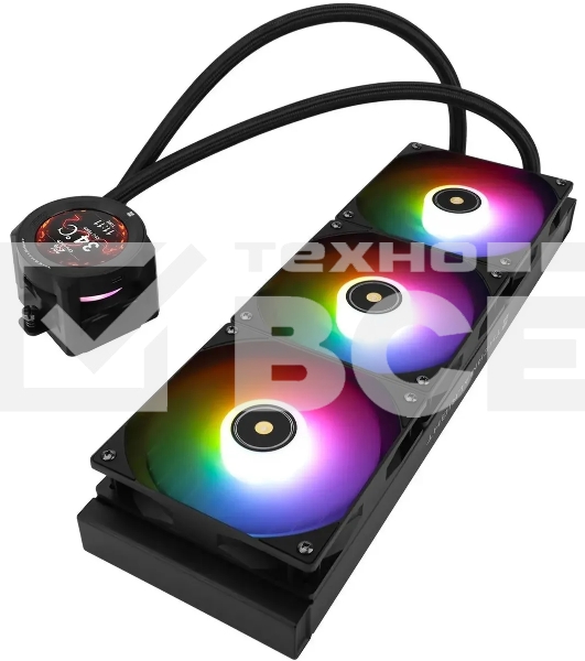 Система водяного охлаждения Thermalright Core Vision 360 ARGB Soc-AM5/AM4/1200/1700/1851 черный 4-pin 28.1dB Al LCD Ret (C-VISION-360-BL-ARGB)
