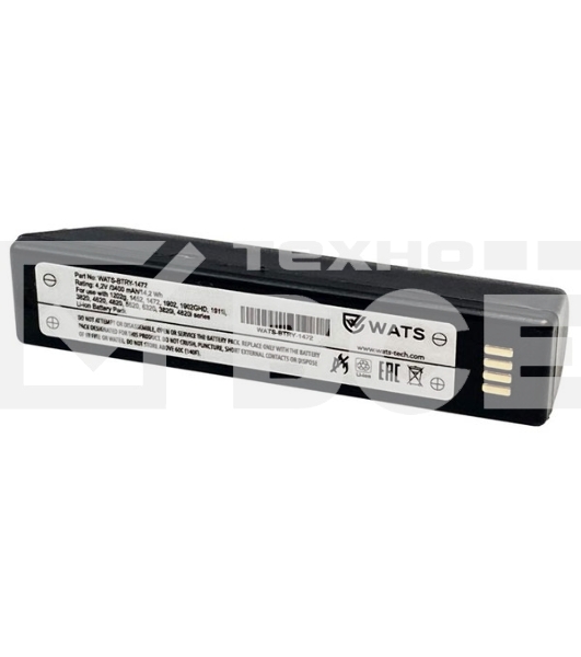 Аккумулятор WATS Li-ION 4.2V/3400mAh/14.2Wh для сканеров Honeywell 1202/1452/1472/1902/1911/3820/4620/5620/6320/3820i/4820i