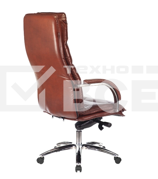 Кресло руководителя Бюрократ T-9927SL светло-коричневый Leather Eichel, кожа, крестовина металл хром