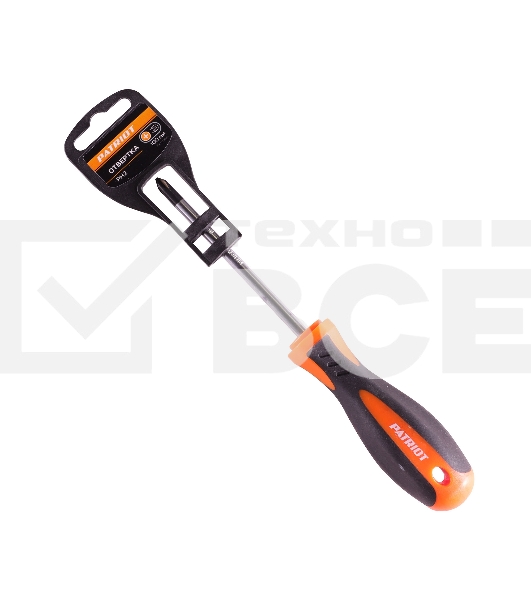 Отвертка Patriot PH2x100, CR-V,магнитная, 2-х компонентная рукоятка