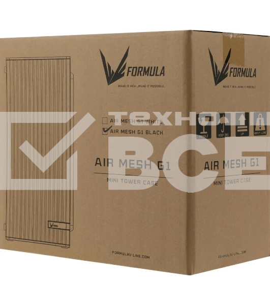Компьютерный корпус AeroCool/Formula Air Mesh G1 черный без БП mATX 1x80мм 2xUSB 2.0 1xUSB3.1 audio bott PSU