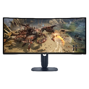 Монитор 34' Dell AW3425DWM VA 3440x1440, 180 Гц, 1 мс, 21:9, 400 кд/м², HDMI 2.1, DP 1.4, USB-C, 2xUSB 3.0, 3.5 Jack, HDR10, FreeSync Premium, изогнутый экран (1500R), черный