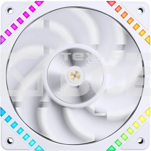 Вентилятор для корпуса JONSBO HF2-120WR Reverse (120x120x25мм, 4-pin PWM, ARGb, 63.3CFM, 29.5dBA, 2200RPM, белый)