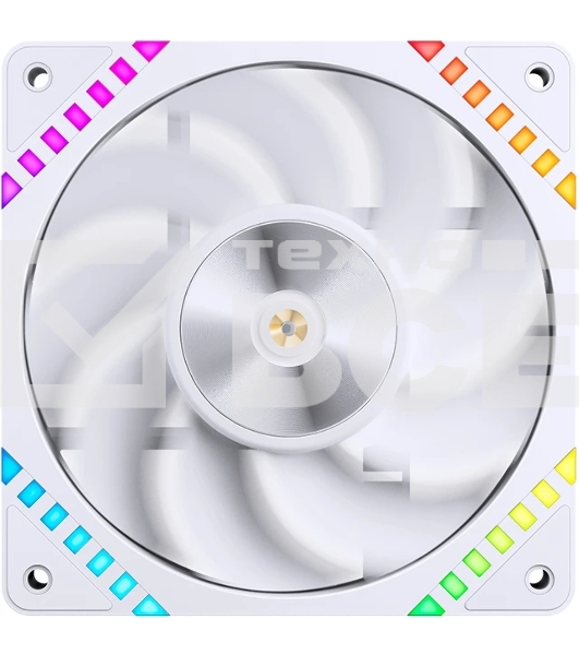 Вентилятор для корпуса JONSBO HF2-120WR Reverse (120x120x25мм, 4-pin PWM, ARGb, 63.3CFM, 29.5dBA, 2200RPM, белый)