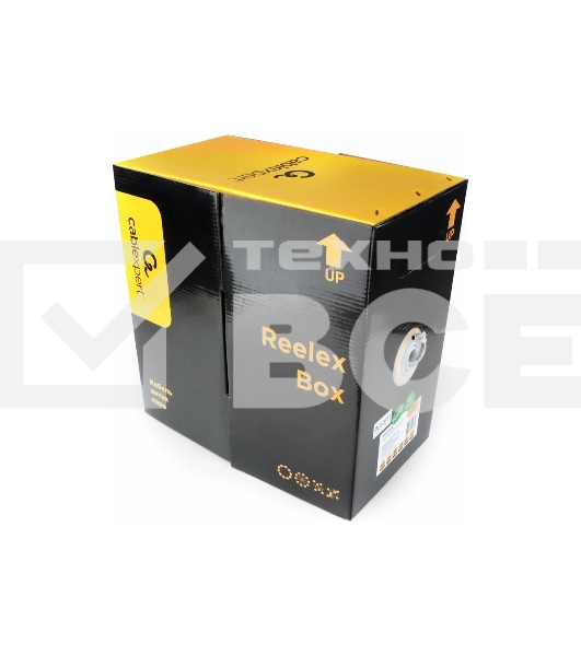 Кабель FPC Cablexpert UPC-5004E-SOL кат.5e CCA однож. 305м pullbox, серый