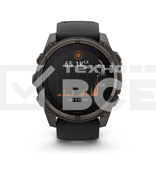 Смарт-часы Garmin Fenix 8 Solar Sapphire титановый угольно-серый DLC, черный 51мм