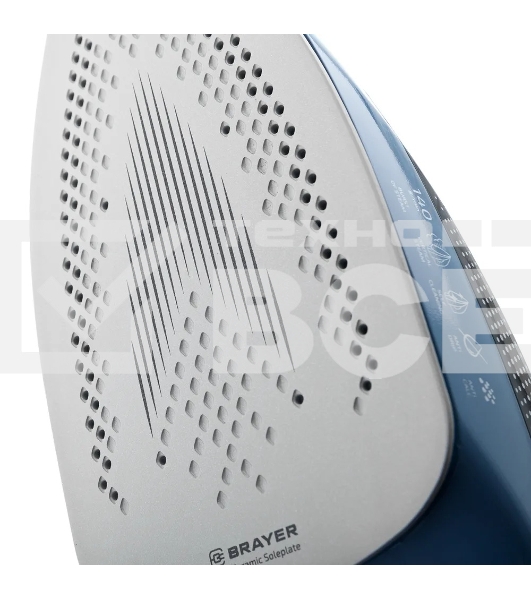 Утюг BRAYER 4002BR, 2400 Вт, керамич, Пар 140 г/м антикапля, разбрыз, резер 360мл, самоотчис,