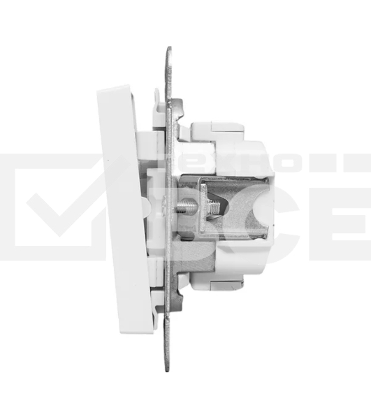 Механизм выключателя EKF UP1-SWW-12 одноклавишный, перекрестный, белый Эпика