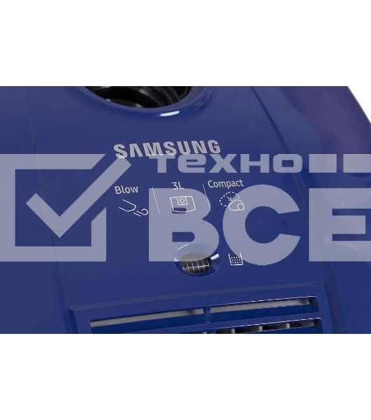 Пылесос Samsung VCC4140V3A синий, 320/1600 Вт, уборка сухая, пылесборник мешок 3 л