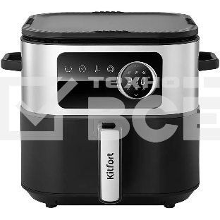 Аэрогриль Kitfort КТ-8127 1930Вт черный/серебристый