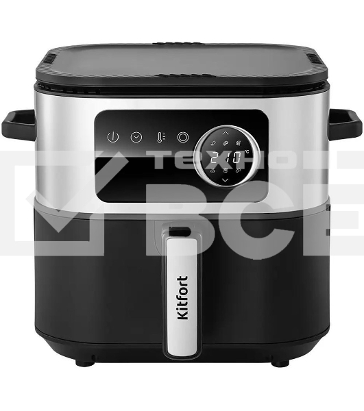 Аэрогриль Kitfort КТ-8127 1930Вт черный/серебристый