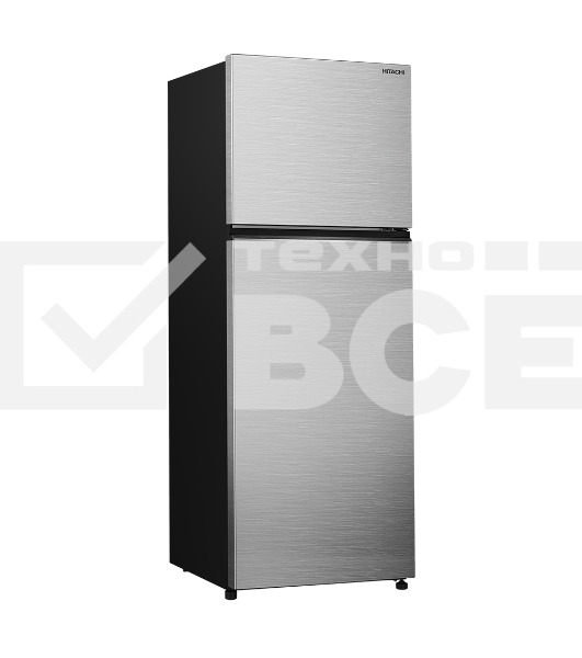 Холодильник Hitachi HRTN6443SXCS серебристый двухкамерный 315/94л морозилка сверху