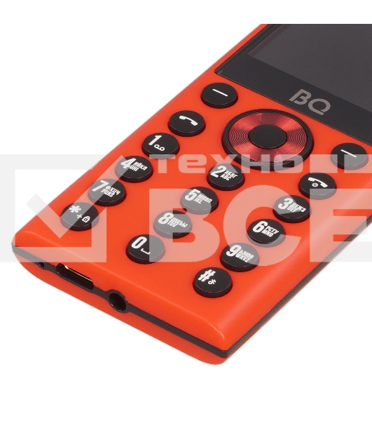 Мобильный телефон BQ 2458 Barrel L красный/черный