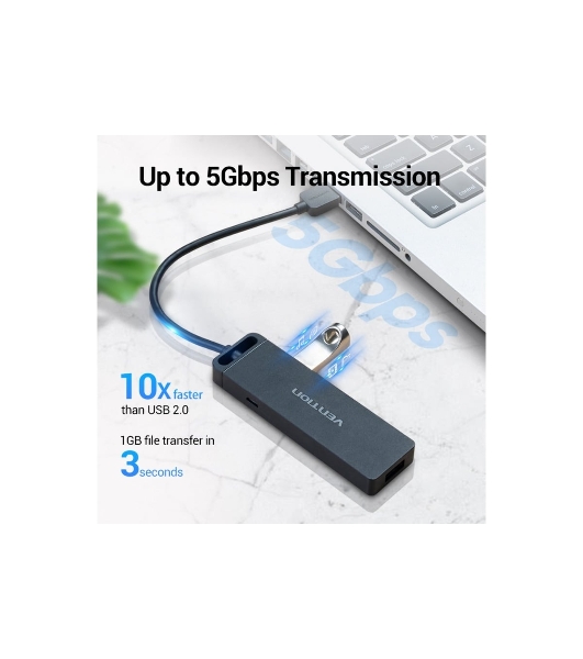 USB-концентратор Vention CHLBF, USB 3.0, USB 4 порта, USB