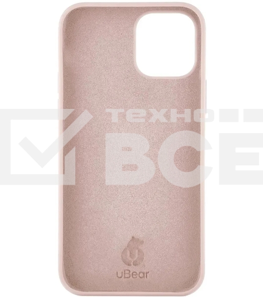 Чехол (клип-кейс) uBear для Apple iPhone 12/12 Pro Touch Case светло-розовый (CS62LR61TH-I20)