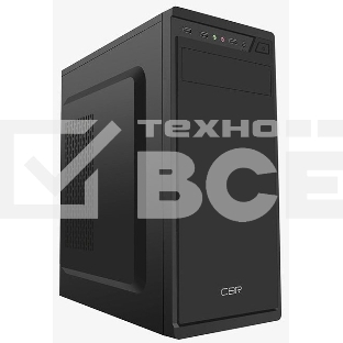Компьютерный корпус CBR PCC-ATX-J02-450W ATX Miditower J02, c БП PSU-ATX450-12EC, 2*USB 2.0, HD Audio+Mic, Black