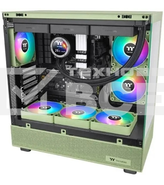 Комплект вентиляторов для корпуса Thermaltake CT140 ARGb (2 шт.) зеленый, 140 мм, 1500 об/мин, 30.5 дБ, 4 pin