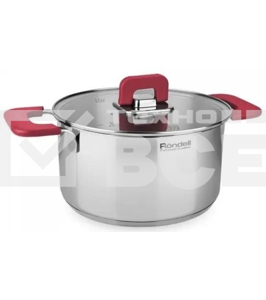 Набор 8 предметов Rondell RDS-1662, Кастрюли с/кр 20 см (3,0 л), 24 см (5,6 л), ковш с/кр 16 см (1,4 л), сотейник б/кр 2